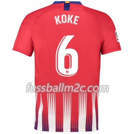 Fußballtrikots Atlético Madrid Koke 6 Heim Trikotsatz 2018-2019